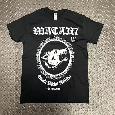 Buy Watain Black Metal Militia To The Death  T-Shirt Size Small  Gildan Heavy Cotton • 11.99£