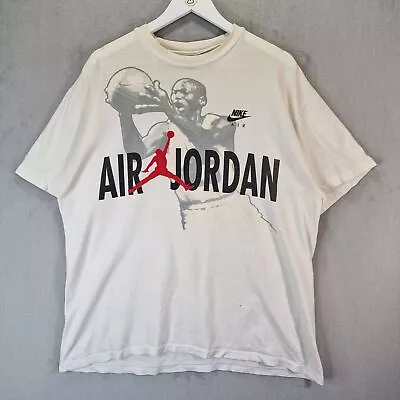 Buy Vintage Air Jordan Bugs Bunny T Shirt Mens XL White Hare Jordan Single Stitch 90 • 84.99£