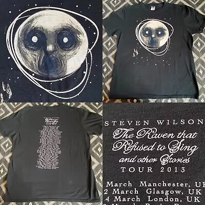 Buy STEVEN WILSON The Raven That Refused To Sing Concert T-Shirt 2013 LARGE Preowned • 55.97£