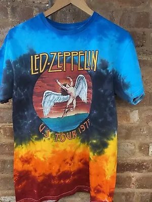 Buy Led Zeppelin T Shirt OFFICIAL USA Tour 1975  Icarus Licensed T Shirt Tye Dye • 12.95£