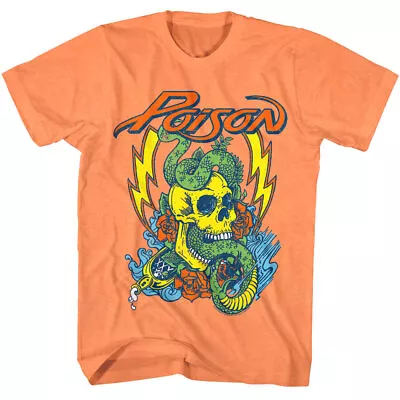 Buy Poison Snake N Skull Men's T Shirt Venom Metal Rock Band Concert Tour • 27.49£