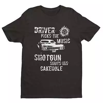 Buy Driver Picks The Music Shotgun Shuts Cakehole T Shirt Supernatural Winchester • 9.95£