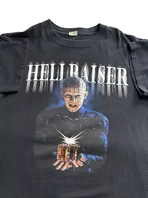 Buy Hellraiser Horror Pinhead Graphic T Shirt Horror Movie Large 2009 2000s Y2K • 65.34£
