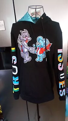 Buy Itchy And Scratchy Trust Issues Black Hoodie Size Small The Simpsons RARE • 30£