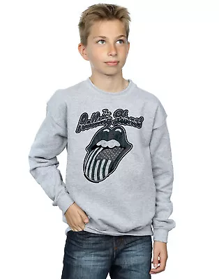 Buy Rolling Stones Boys Monochrome American Tongue Sweatshirt • 15.99£