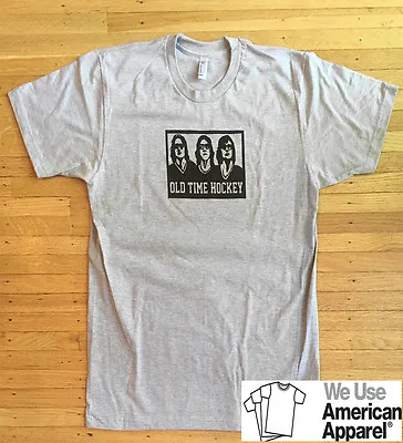 Buy Slapshot Old Time Hockey Hanson Brothers Shirt American Apparel Grey • 19.61£