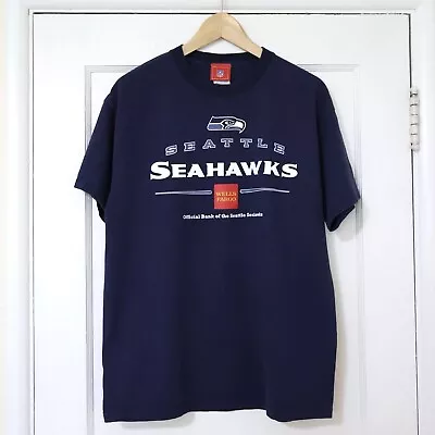 Buy NFL Seattle Seahawks Wells Fargo Bank Promo Shirt Size L Football • 0.77£