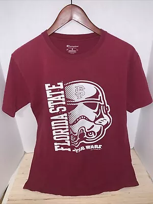 Buy Champion FSU Seminoles T-Shirt Mens S Red Star Wars Storm Trooper Florida State • 14£