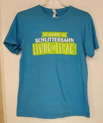 Buy Schlitterbahn Waterpark  Living The Legacy  40th Anniversary Blue T-Shirt Size M • 8.40£