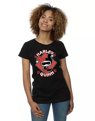 Buy DC Comics Women's Chibi Harley Quinn Badge T-Shirt • 13.99£