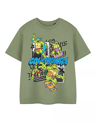 Buy Teenage Mutant Ninja Turtles Green Cowabunga Short Sleeved T-Shirt (Boys) • 10.95£