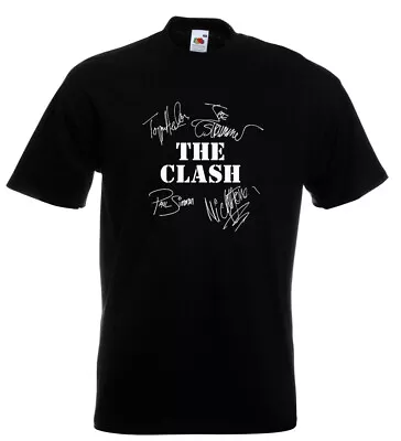 Buy The Clash Autographs T Shirt Joe Strummer Mick Jones Complete Control Punk  • 12.95£