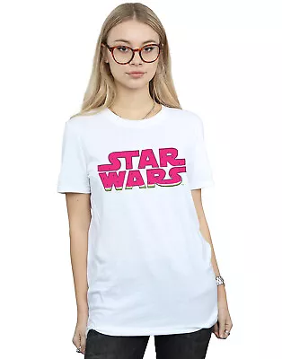 Buy Star Wars Women's Watermelon Logo Boyfriend Fit T-Shirt • 13.99£