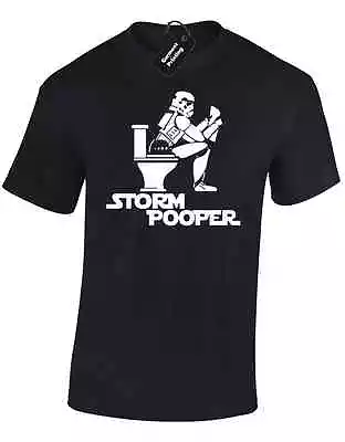 Buy Stormpooper Mens T Shirt Funny Star Trooper Jedi Wars Darth Storm Yoda Skywalker • 8.99£