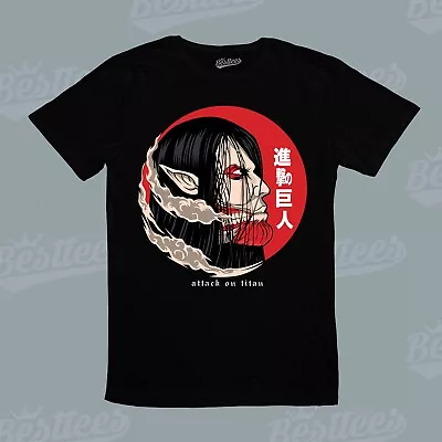 Buy Kids /Men/Women Japanese Anime Attack On Titan Red Moon AOT Eren Graphic T-Shirt • 21.99£
