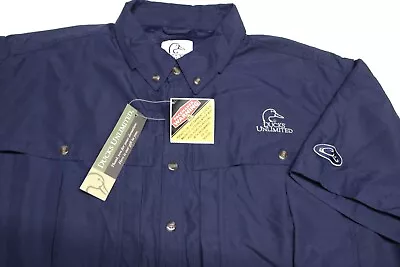 Buy Ducks Unlimited Soft Poly Short Sleeve Button Up Shirt--xl--pockets--new!! Tags! • 5.06£