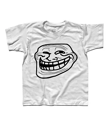 Buy T-Shirt Child Trollface Troll Face Facebook Emoticon Twitter Smile Cartoon • 18.19£