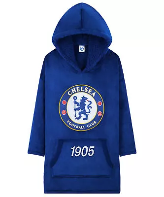Buy Chelsea FC Oversized Hoodie Blanket For Boys, Football Gifts For Boys (Blue) • 27.49£