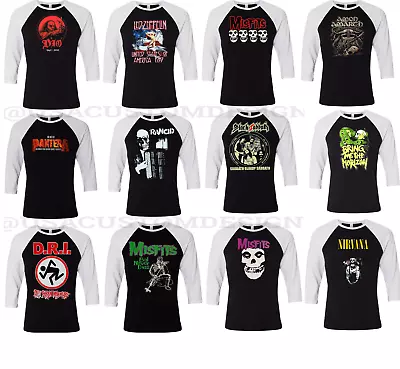 Buy Collection Of Classic Punk Rock Men's Baseball Tee • 13.54£