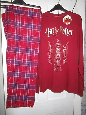 Buy NEW Harry Potter Long Sleeve Long Leg Pyjama Set (Mens) Size M Burgundee • 10£