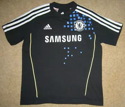 Buy Chelsea FC Football T-shirt Black 2011 2012 Child Boy's 9-10 Yrs 140 Cm • 5.99£