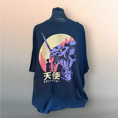 Buy Neon Genesis Evangelion Retro T-shirt Mens Size 4XL  • 9.99£