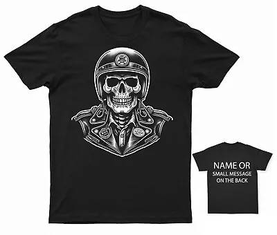 Buy Rebel Rider's Emblem T-Shirt – Timeless Biker Skull Tee • 13.95£