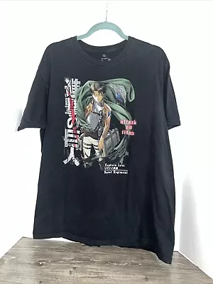 Buy Vintage Attack On Titan Anime T-shirt Ripple Junction Capt Levi Size L Season 3 • 11.16£