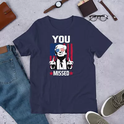 Buy Funny Donald Trump 'You Missed' T-Shirt | 100% Cotton | Political Humor Tee • 19.99£
