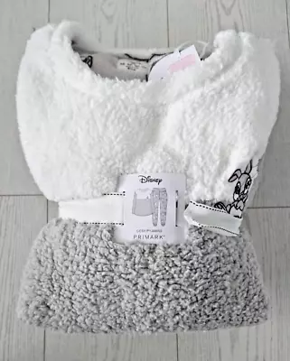 Buy Disney Bambi Thumper Rabbit Ladies Sherpa Fleece Pyjamas Women Cosy PJ 12-14 Med • 25£
