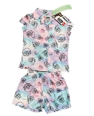 Buy NWT Baby Yoda 4/5 Girls Pajamas Short Sleeve Grogu XS Lego Star Wars PJ Shorts • 0.77£