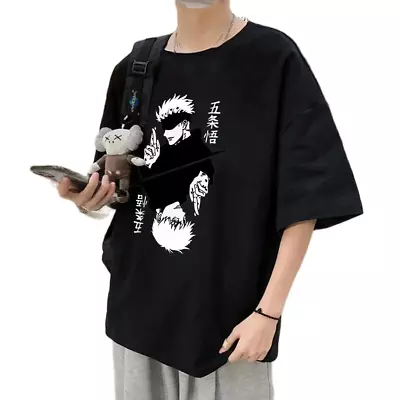 Buy Jujutsu Kaisen Gojo Saturo Large T Shirt Brand New With Tags Black • 17.99£