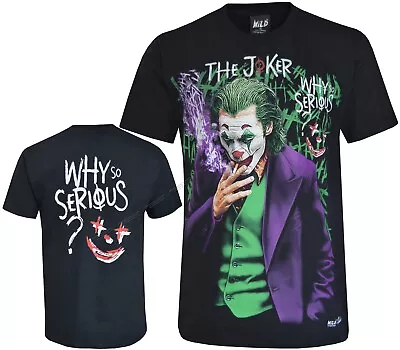 Buy Joker T-shirt THE JOKER Design WHY SO SERIOUS? HAHAHA Glow In The Dark By Wild • 15.95£