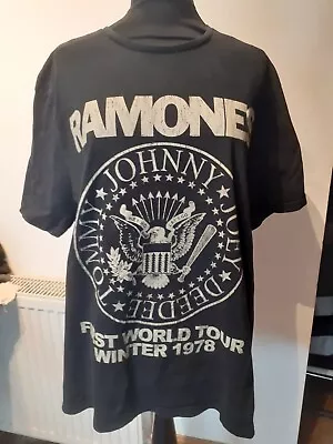 Buy The Ramones Official T-shirt  First World Winter Tour 1978  2xl Vg+ Condition • 19.99£