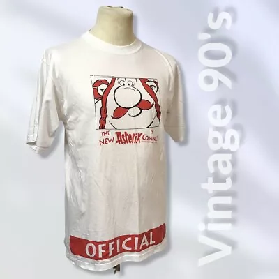 Buy Vintage 1990s Asterix Adventure White Graphic T Shirt, Cinema, Vintage & Rare! • 49.95£