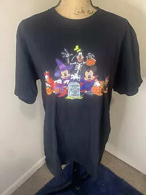 Buy Vintage Mickey Mouse And Gang Halloween T Shirt L • 18.64£