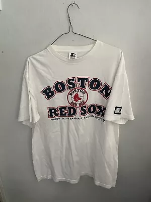 Buy Boston Red Sox T Shirt Mens Medium Starter MLB USA Baseball Vintage 90s Tee • 14.99£