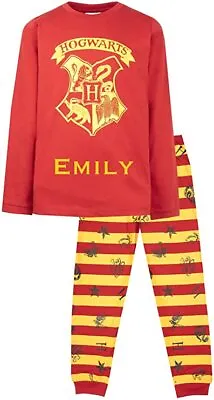 Buy Harry Potter Personalised Pyjamas For Kids Long Sleeve PJ Set Cotton Hogwart Gif • 14.99£
