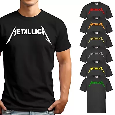 Buy Metallica T Shirt Logo Print Classic Rock Metal Band Shirt Gift • 10.99£