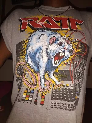 Buy Ratt Vintage 1984 Ratt 'N' Roll World Tour Concert Shirt Heavy Metal 1984 • 280.08£