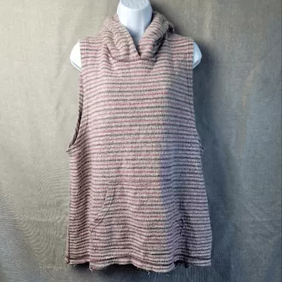 Buy FREE PEOPLE Striped French Terry Sleeveless Hoodie • 32.68£