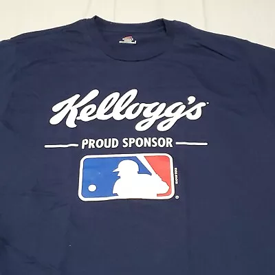 Buy Kellogg's Shirt Men's XL Proud Sponsor Of MLB Baseball Navy Blue 2012 • 10.16£