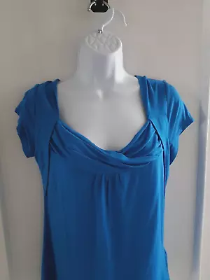 Buy Joe Browns Ladies Blue Top Size 10 Short Sleeves Round Crossover Neckline • 11.95£