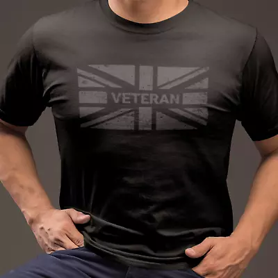 Buy Veteran Union Jack T-Shirt - Armed Forces Military Soldier Birthday Gifts • 8.99£
