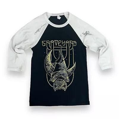 Buy Graveyard Swedish Metal Concert Shirt Band Signed 3/4 Sleeve Size Small • 31.51£