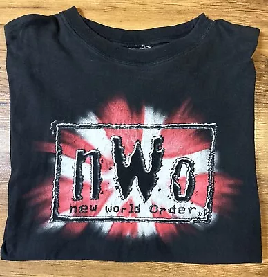 Buy Rare Vintage 90s NWo Red White Bad All Over Ecw WWF Wrestling Shirt Wwe Aew TNA • 84.01£