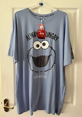 Buy Ladies Women’s Primark Cookie Monster Pj’s Pyjama Pj Set Size XL 18-20 Pyjamas • 28.99£