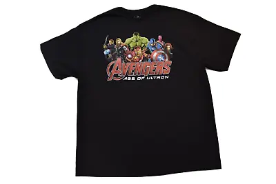 Buy Marvel Mens The Avengers Age Of Ultron Hawkeye, Thor Black Shirt New 2XL • 5.59£