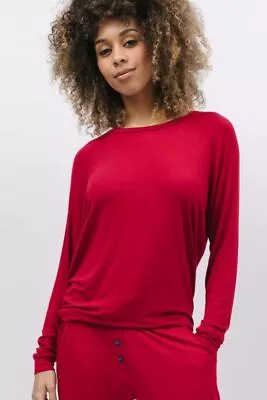 Buy Cyberjammies Pyjama Top Modal Women Noel Red Jersey Super Soft Slouch PJ Top • 8£