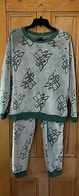 Buy Star Wars Womens The Child Mandalorian Grogu Baby Yoda Pajamas Sz XL Green NWT • 27.95£